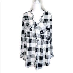 Buy1Get2Free Torrid Plaid Button Down Shirt Tunic